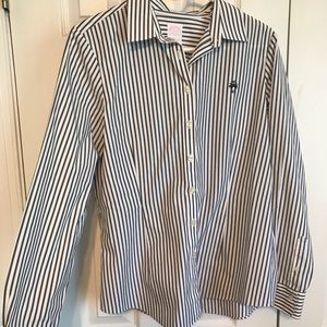 Grey/White Brooks Brothers Button Front Shirt